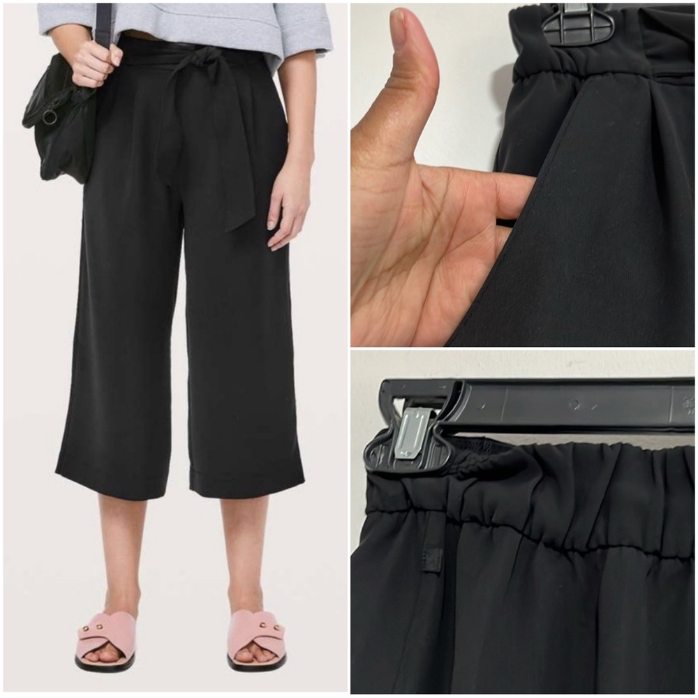 LULULEMON Crop Wide Leg Pants Sz‎ 8